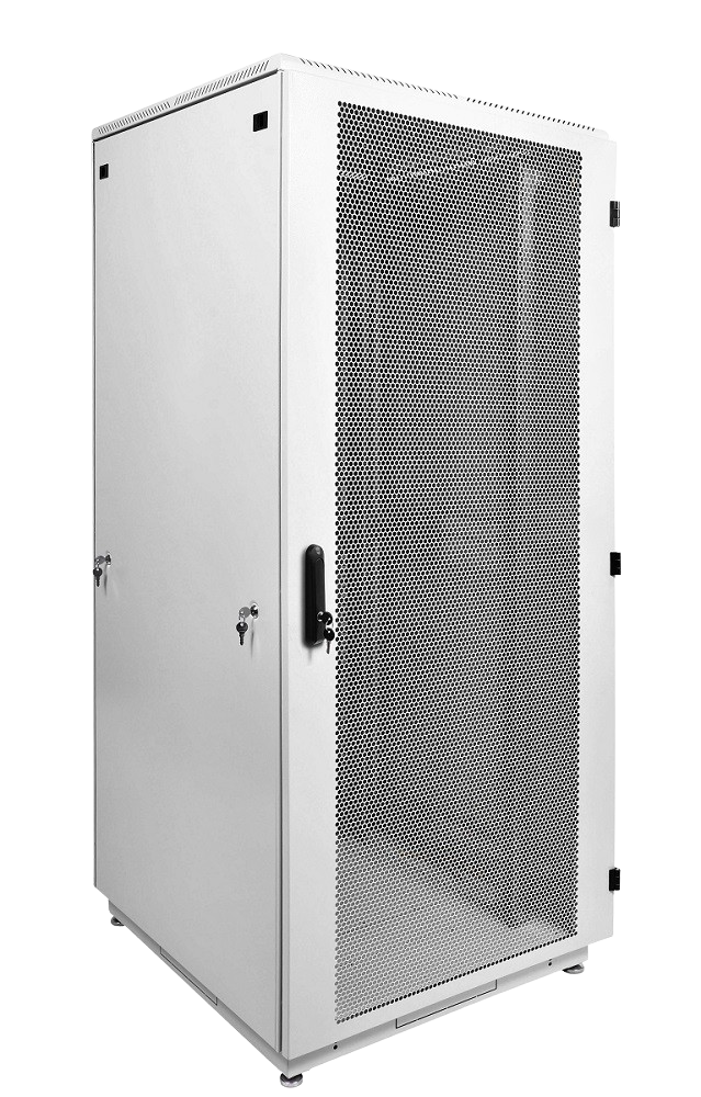 Шкаф телекоммуникационный напольный 42U (800 × 1000) дверь перфорированная 2 шт.