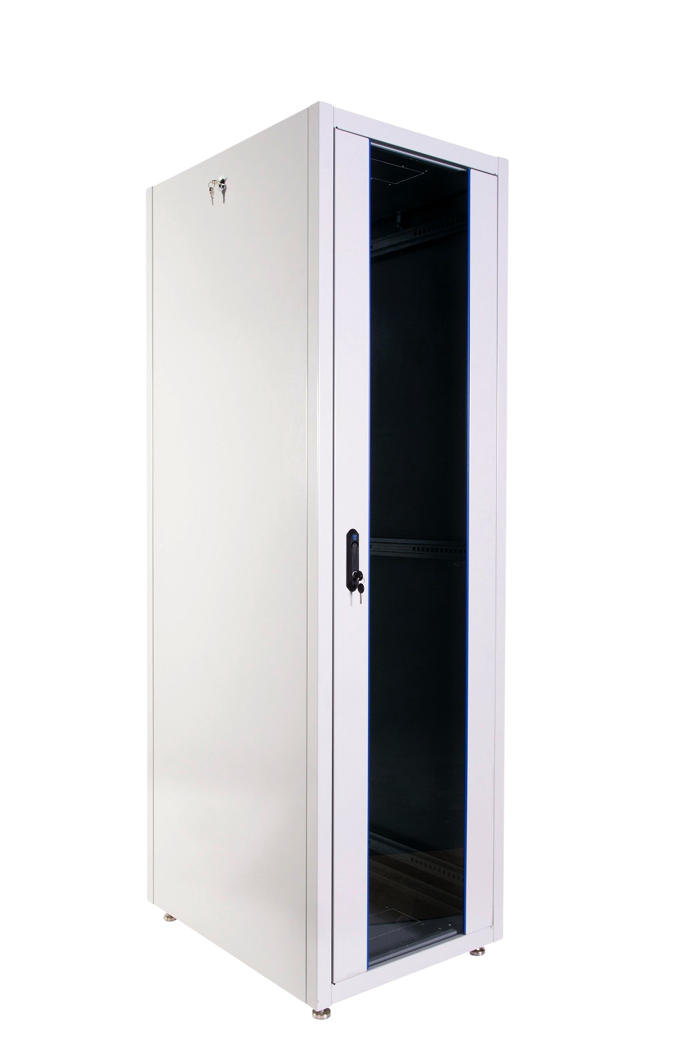 Шкаф телекоммуникационный напольный ЭКОНОМ 48U (800 × 1000) дверь стекло, дверь металл