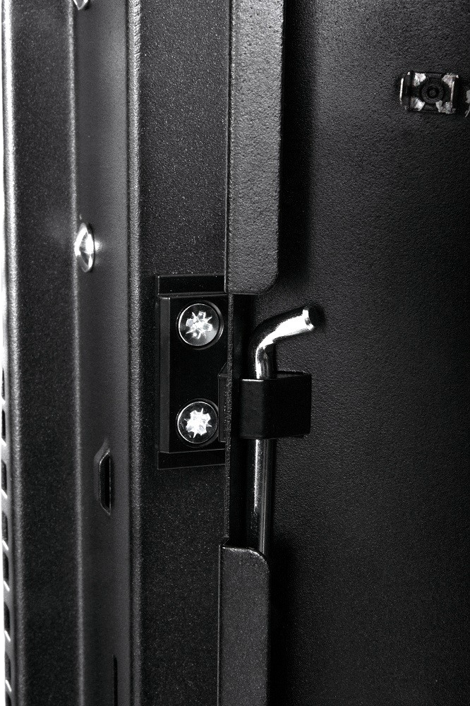 Шкаф телекоммуникационный напольный 27U (600 × 800) дверь стекло, цвет чёрный от ЦМО