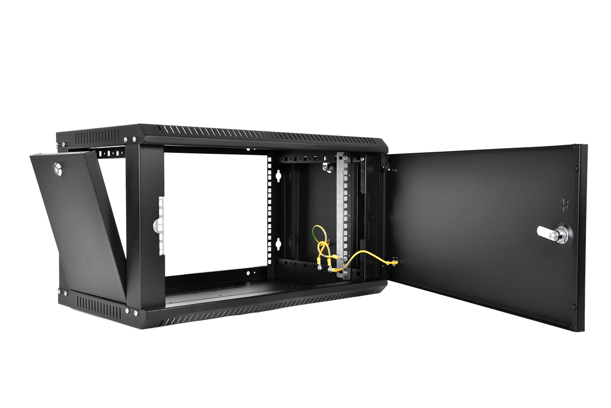 Шкаф телекоммуникационный настенный разборный ЭКОНОМ 9U (600 × 650) дверь металл, цвет черный