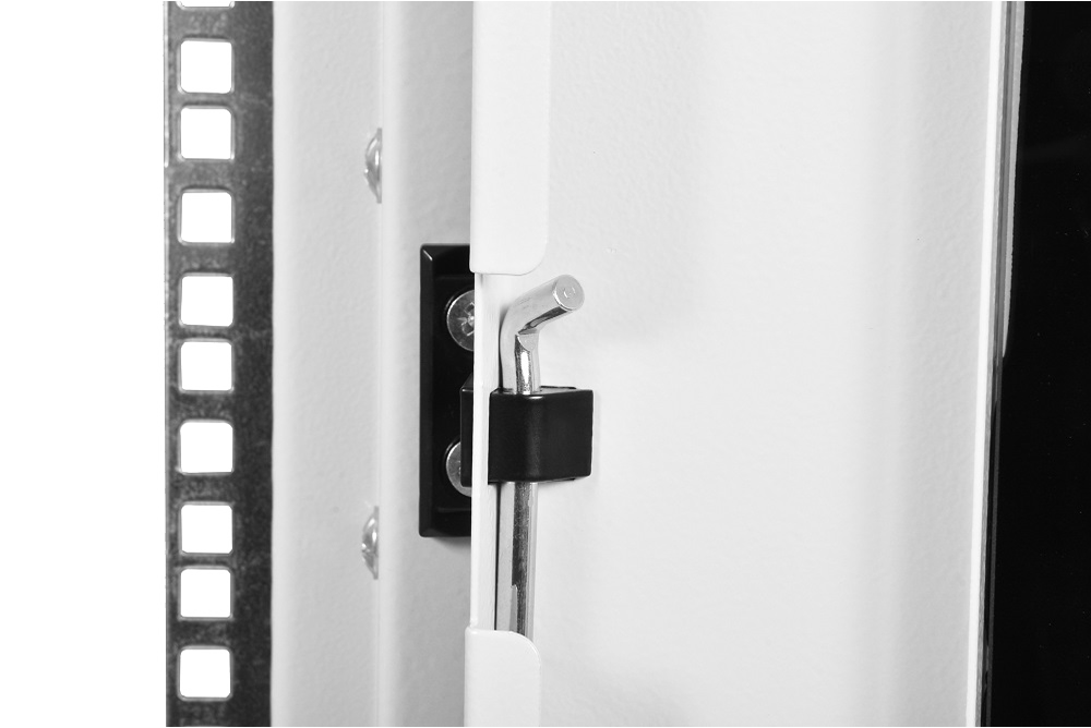 Шкаф телекоммуникационный напольный 47U (600 × 1000) дверь перф., задние двойные перф., цвет черный от ЦМО