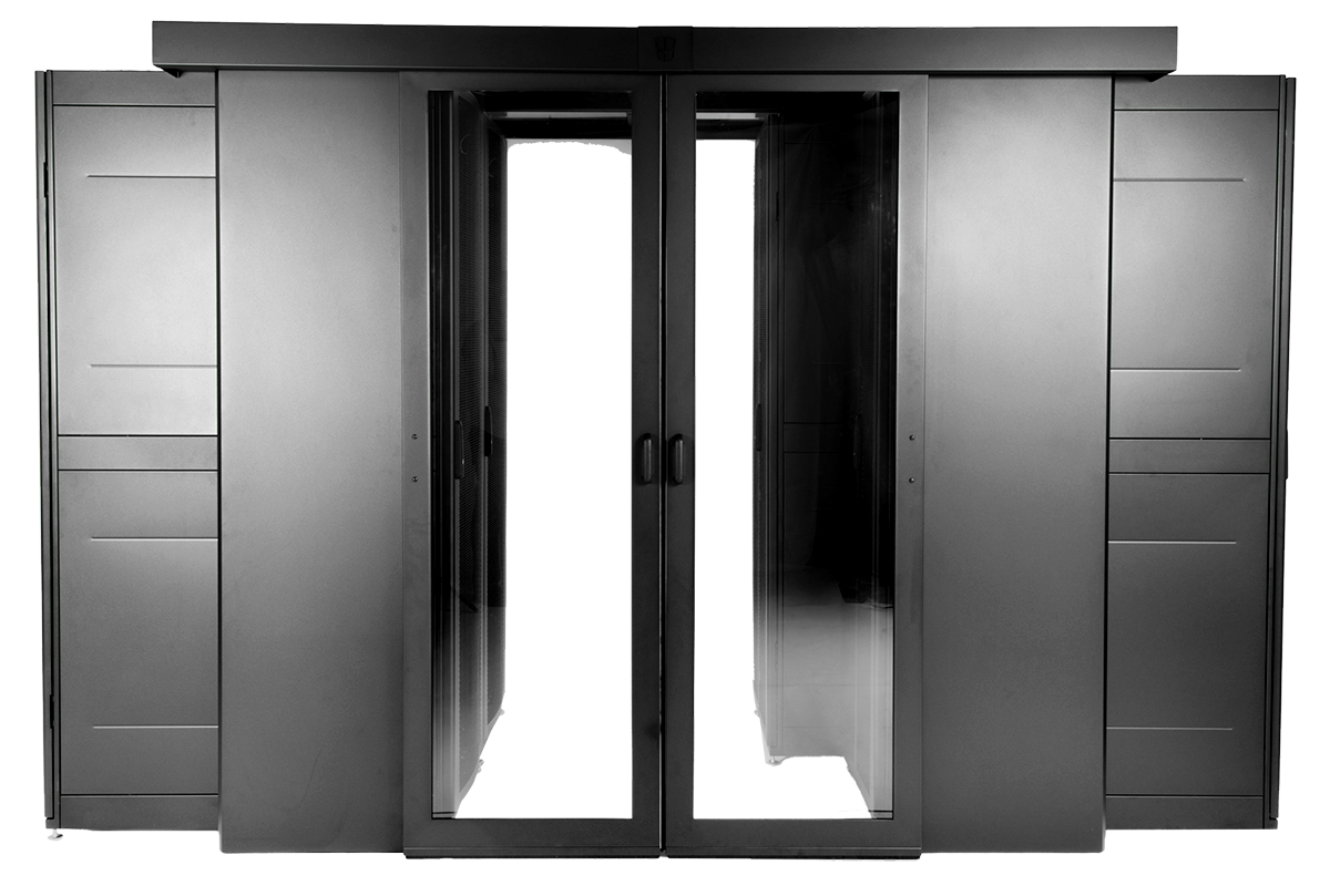 Двери двухрядного коридора поликарбонат сдвижные 42U для шкафов серии ШТК-СП-42.×.×