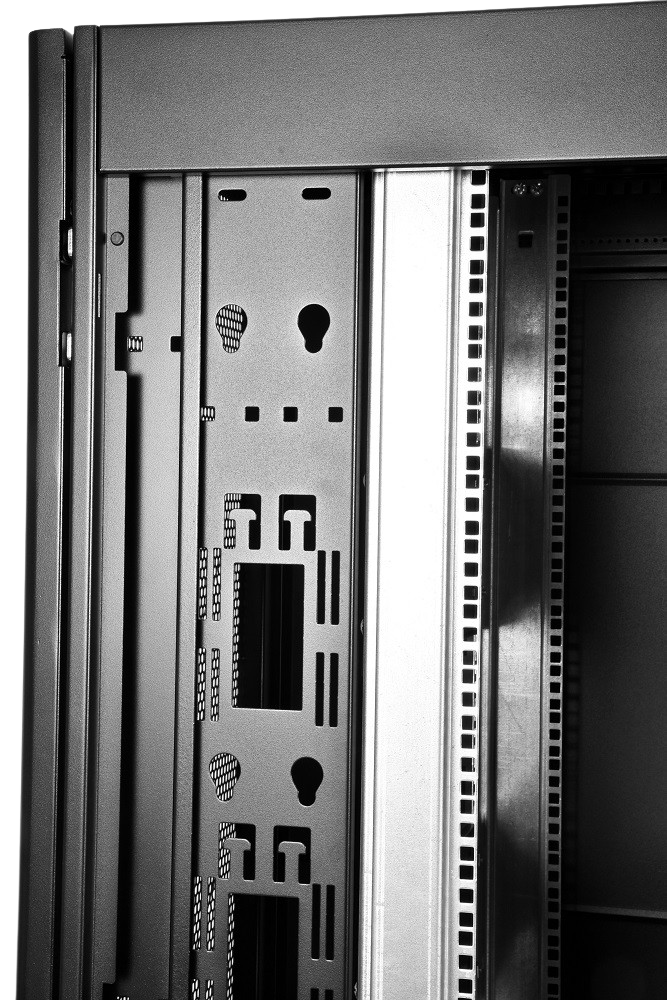 Шкаф серверный ПРОФ напольный 42U (800x1000) дверь перфор. 2 шт., черный, в сборе от ЦМО