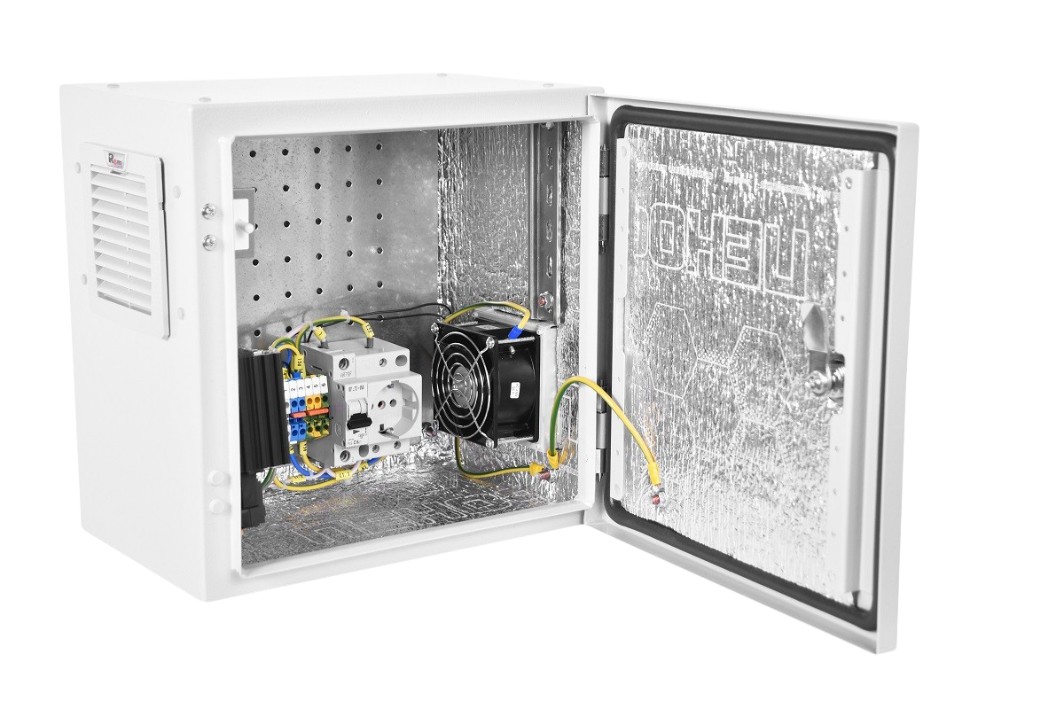 Шкаф ЭКОНОМ уличный всепогодный настенный укомплектованный (В500 × Ш500 × Г250),комплектация T1-IP54 от ЦМО