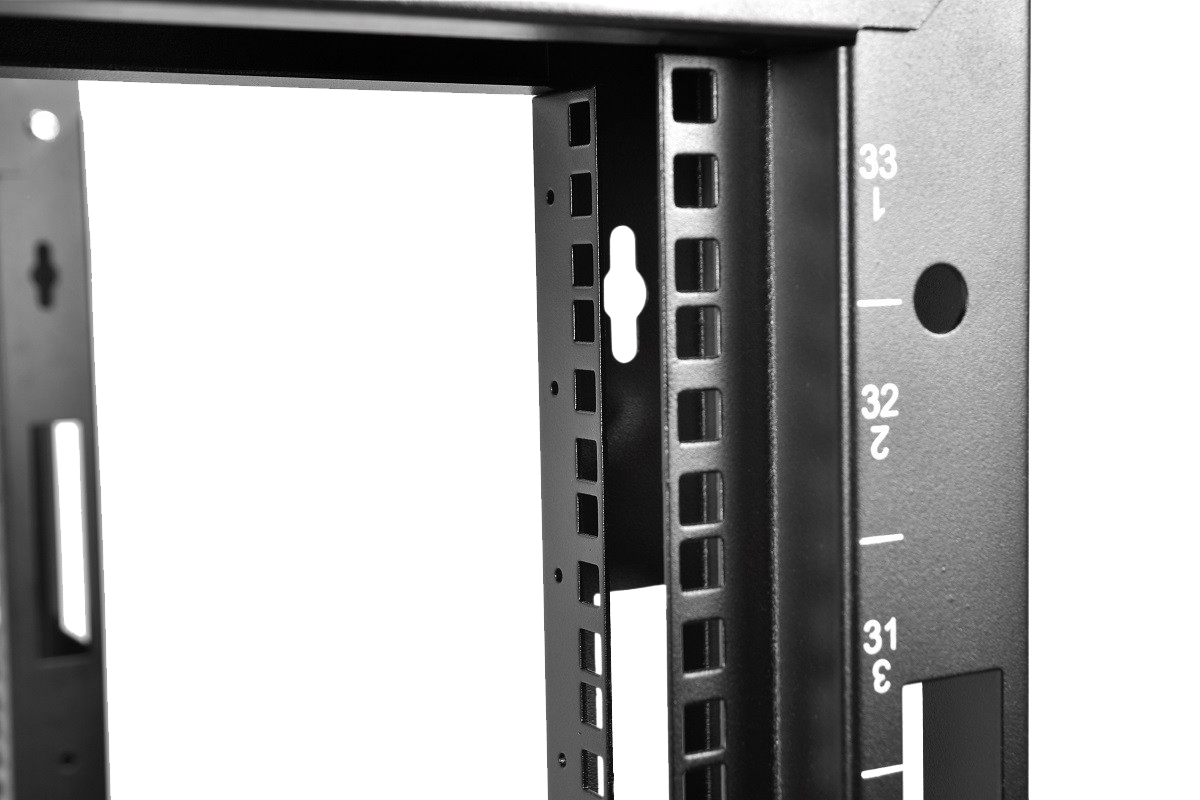 Стойка телекоммуникационная универсальная 47U двухрамная, цвет черный от ЦМО