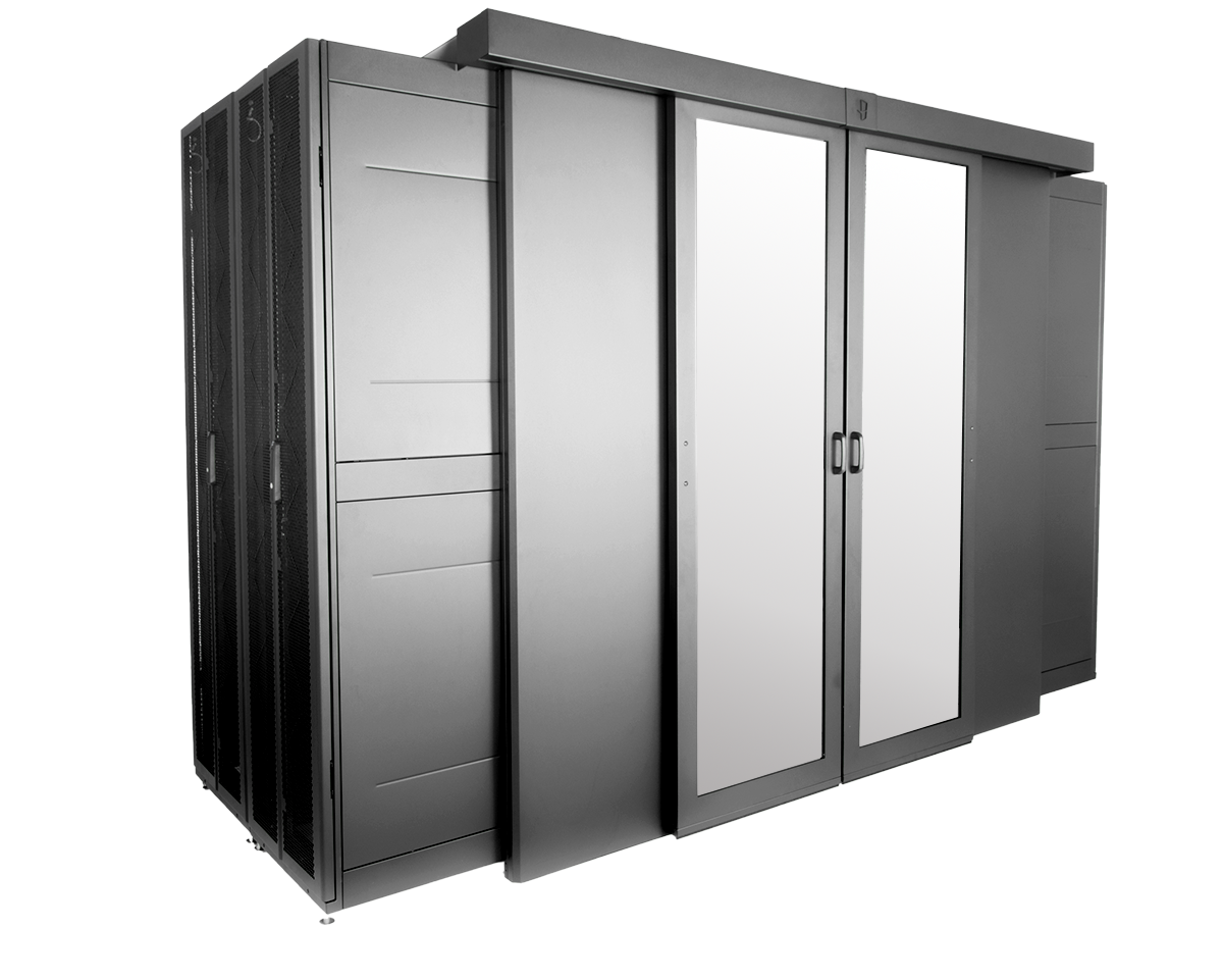 Двери двухрядного коридора поликарбонат сдвижные 42U для шкафов серии ШТК-СП-42.×.×